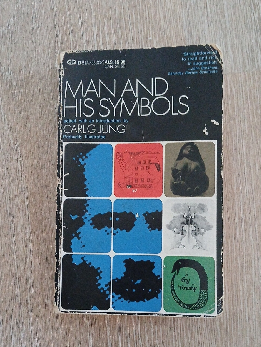 Vintage 1968 Man And His Symbols Book Carl G. Jung Dell Paperback